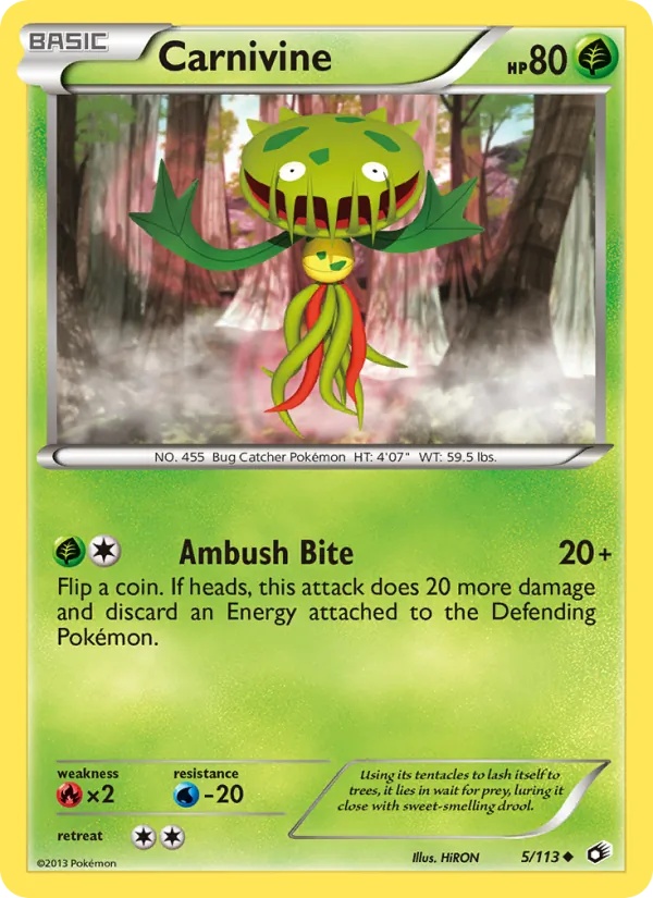Carnivine #5 – Legendary Treasures card