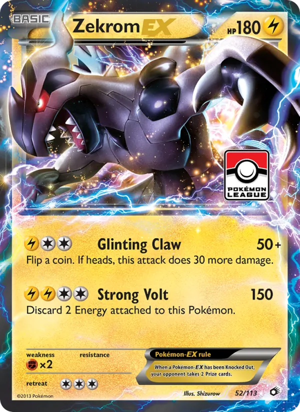 Zekrom-EX #52 – Legendary Treasures card