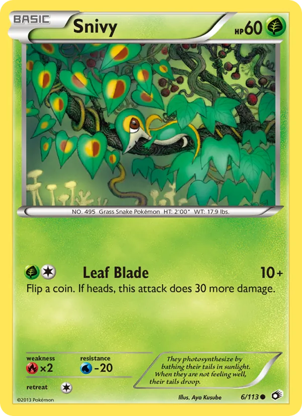 Snivy #6 – Legendary Treasures card