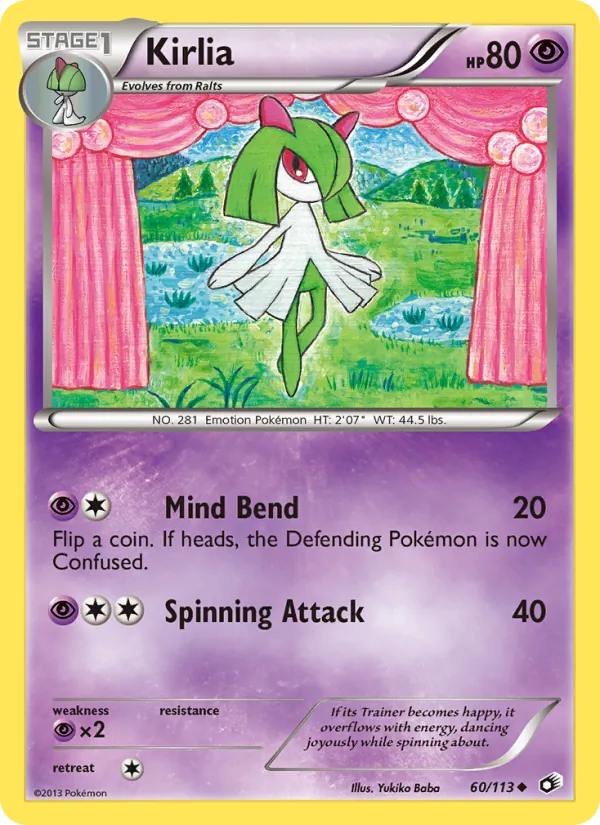 Kirlia #60 – Legendary Treasures card