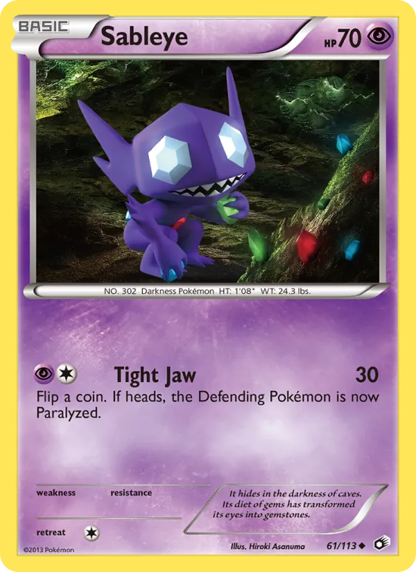 Sableye #61 – Legendary Treasures card