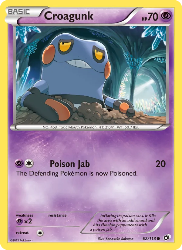 Croagunk #62 – Legendary Treasures card