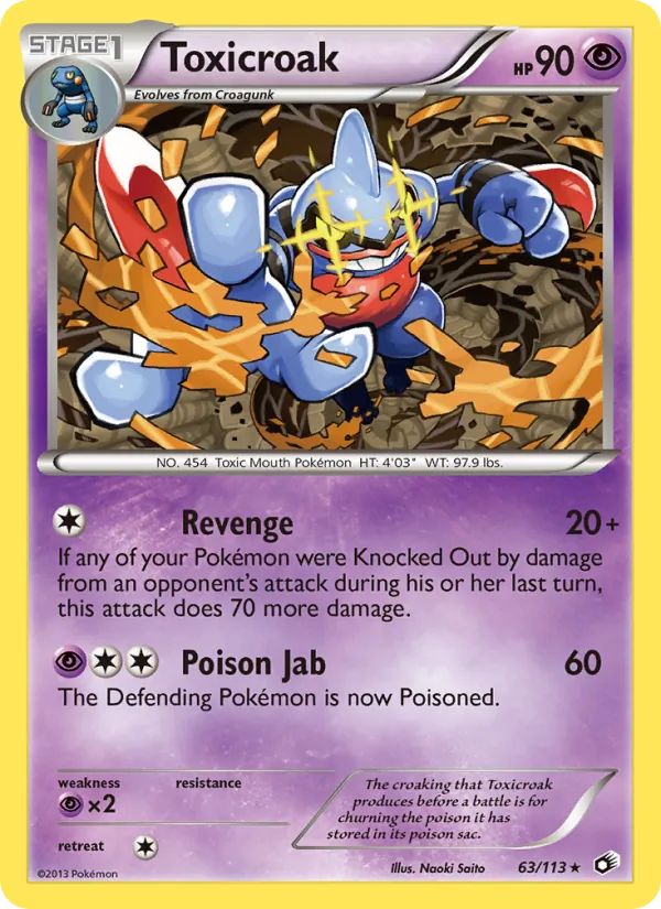 Toxicroak #63 – Legendary Treasures card