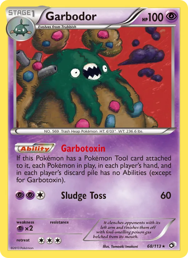 Garbodor #68 – Legendary Treasures card