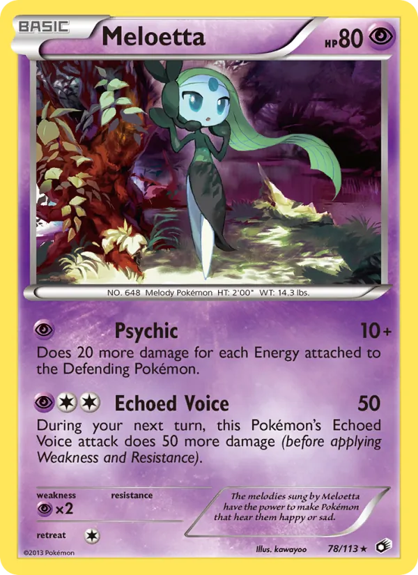 Meloetta #78 – Legendary Treasures card