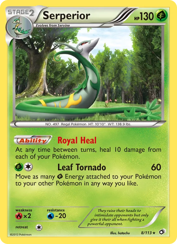 Serperior #8 – Legendary Treasures card