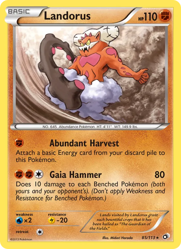 Landorus #85 – Legendary Treasures card
