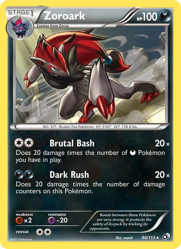 Zoroark #90 – Legendary Treasures card