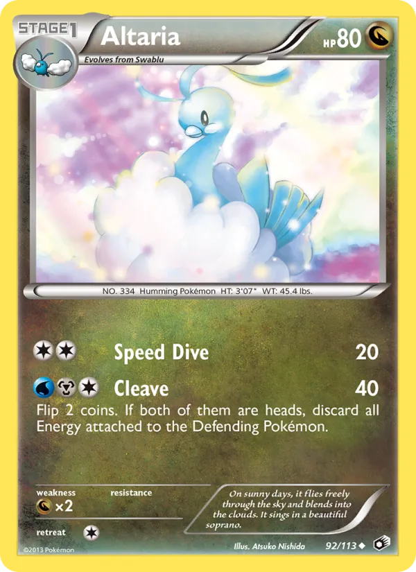 Altaria #92 – Legendary Treasures card