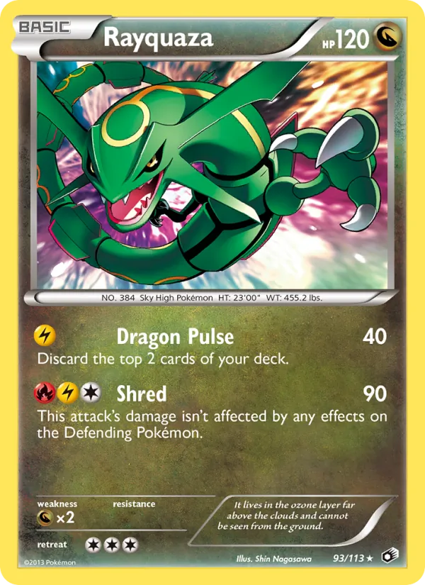 Rayquaza #93 – Legendary Treasures card