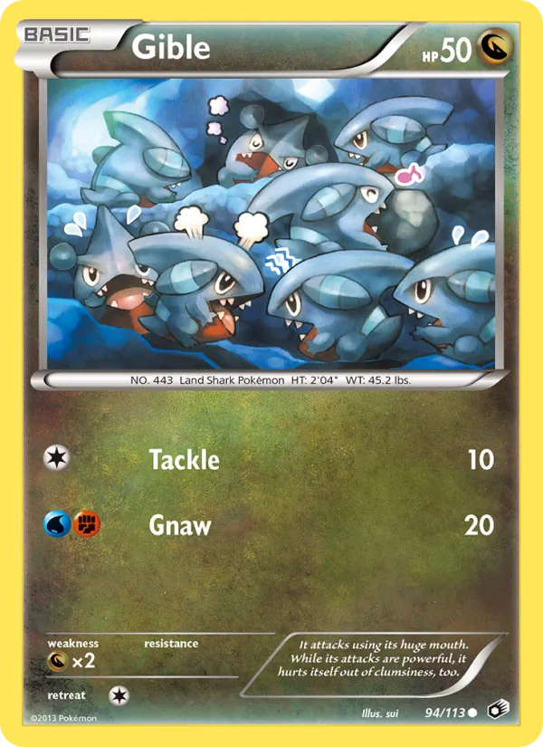 Gible #94 – Legendary Treasures card