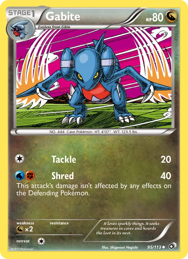 Gabite #95 – Legendary Treasures card