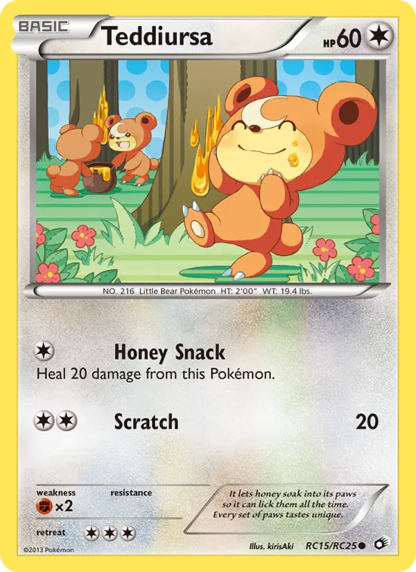 Teddiursa #RC15 – Legendary Treasures card