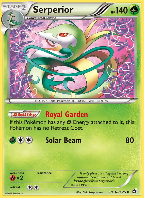 Serperior #RC3 – Legendary Treasures card