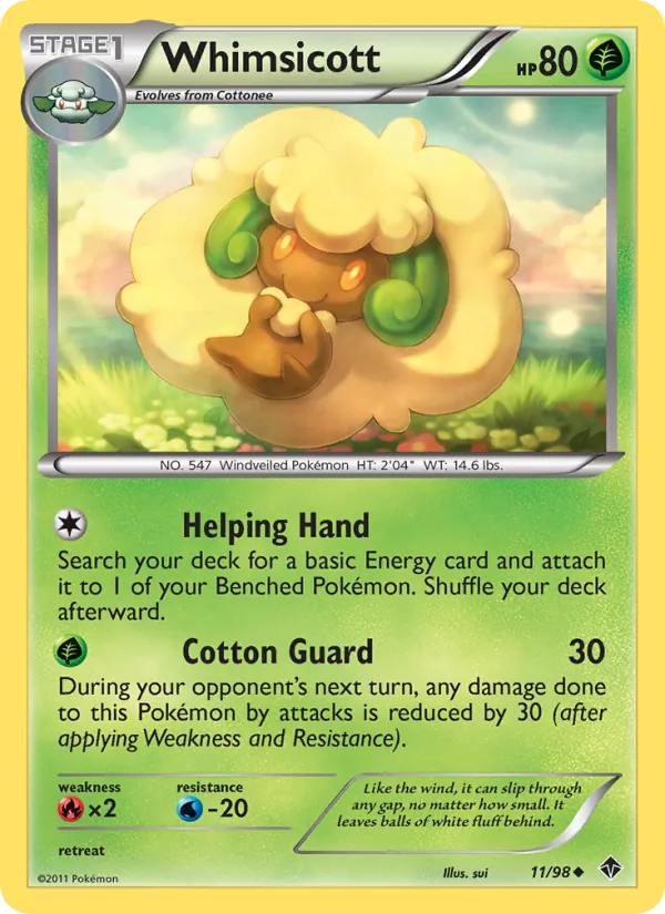 Whimsicott #11 – Emerging Powers card