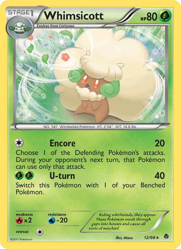 Whimsicott #12 – Emerging Powers card