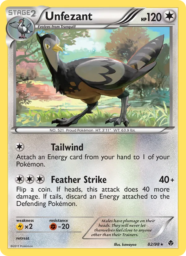 Unfezant #82 – Emerging Powers card