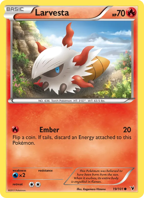 Larvesta #19 – Noble Victories card