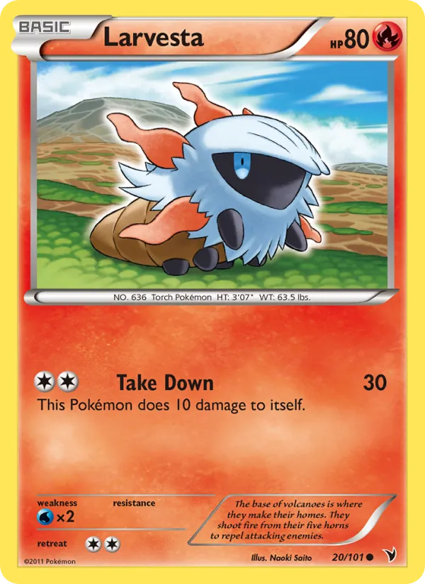 Larvesta #20 – Noble Victories card
