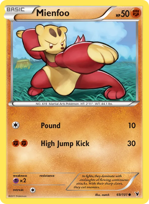 Mienfoo #69 – Noble Victories card