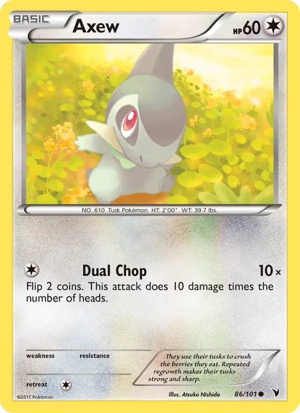 Axew #86 – Noble Victories card