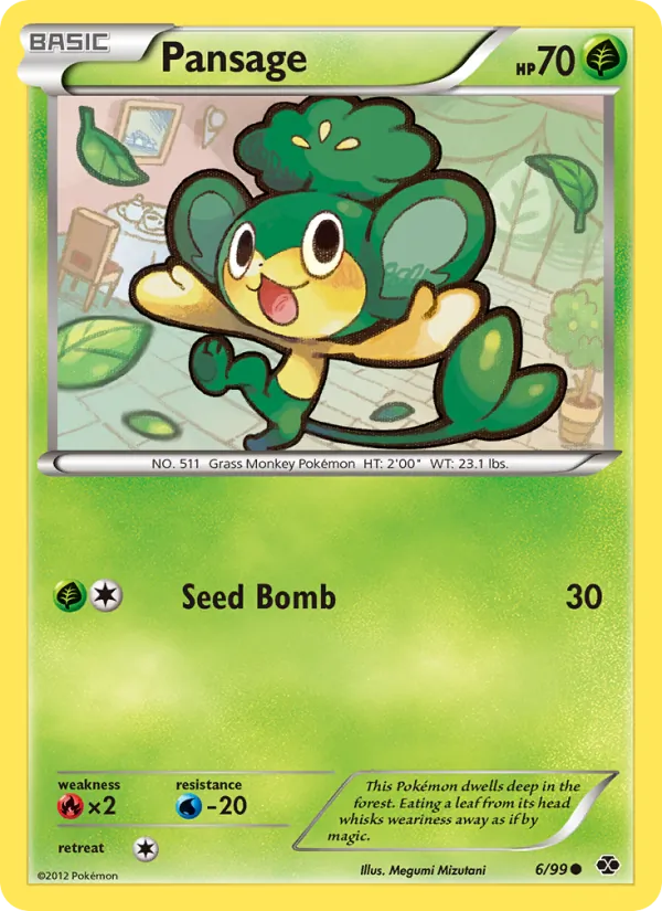 Pansage #6 – Next Destinies card