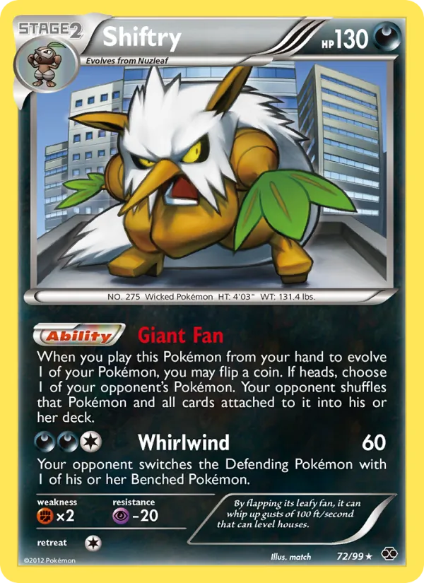 Shiftry #72 – Next Destinies card