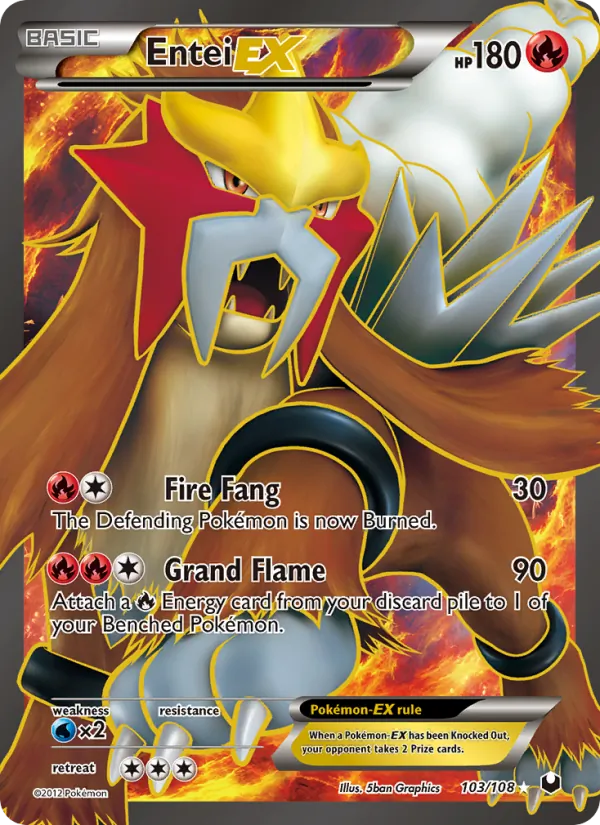 Entei-EX #103 – Dark Explorers card