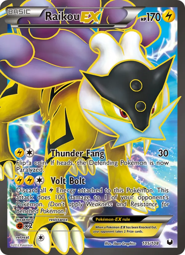 Raikou-EX #105 – Dark Explorers card