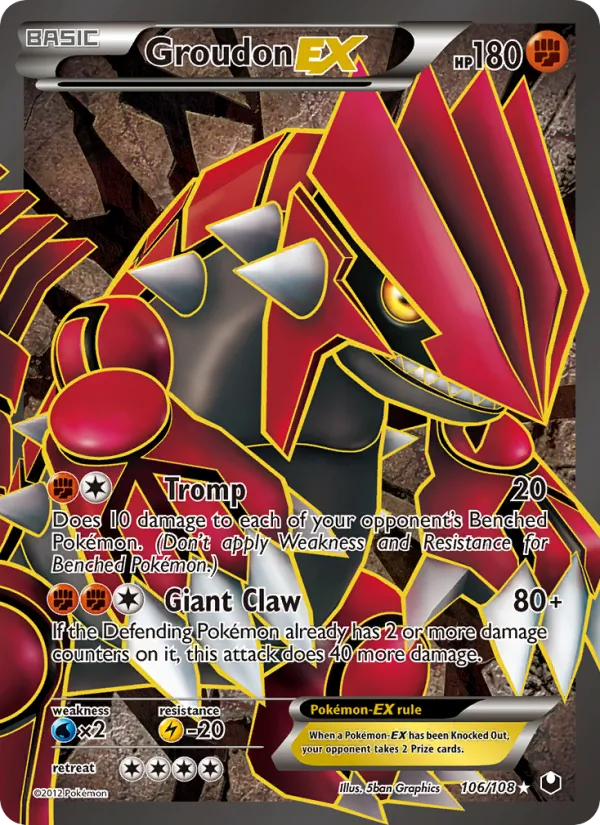 Groudon-EX #106 – Dark Explorers card