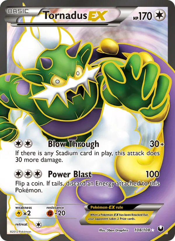 Tornadus-EX #108 – Dark Explorers card