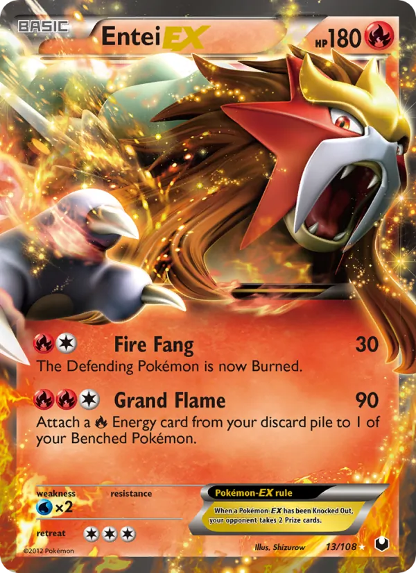Entei-EX #13 – Dark Explorers card