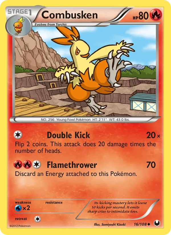 Combusken #16 – Dark Explorers card