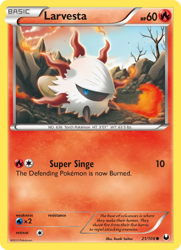 Larvesta #21 – Dark Explorers card