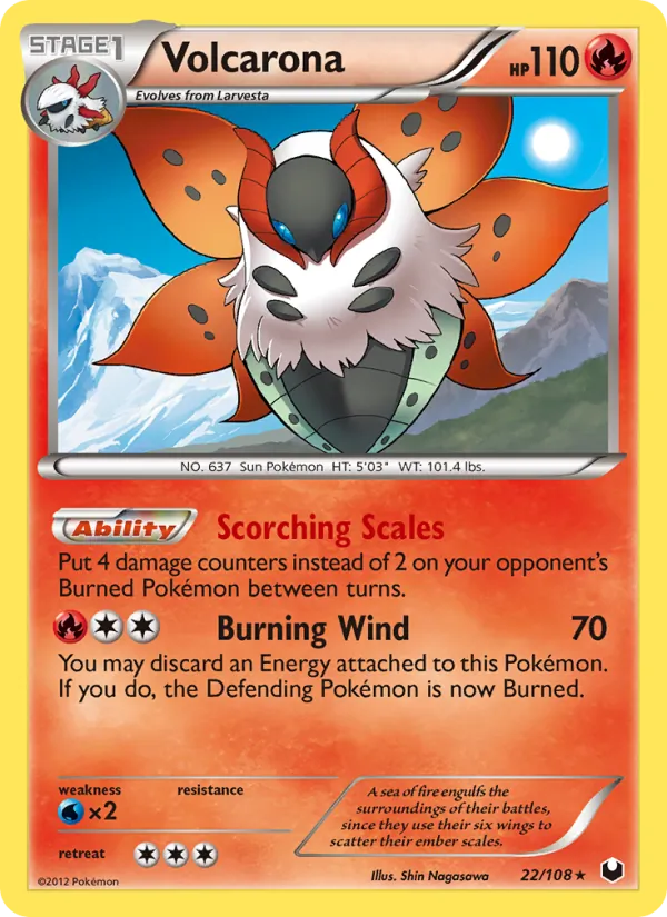 Volcarona #22 – Dark Explorers card