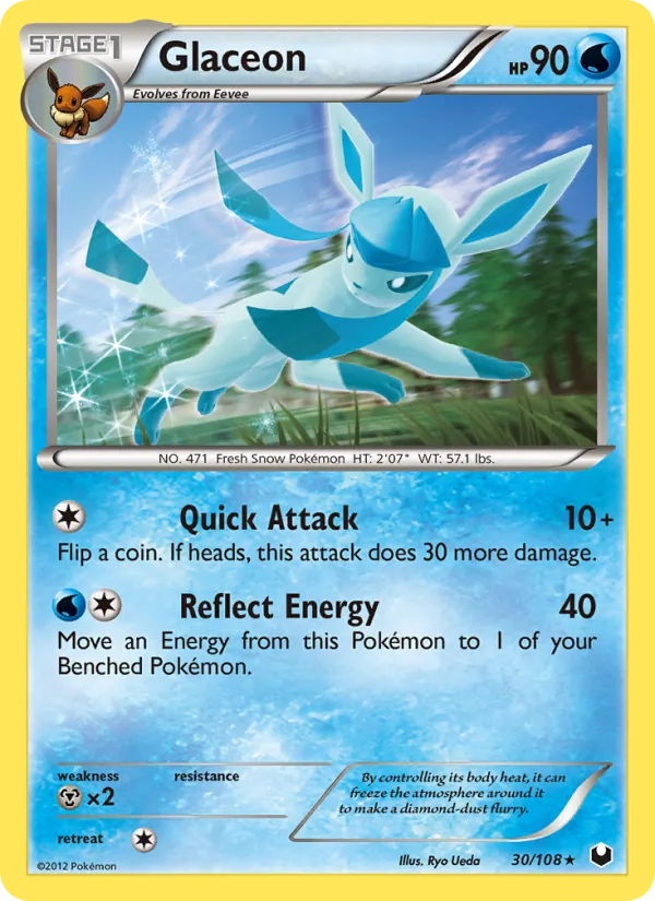 Glaceon #30 – Dark Explorers card