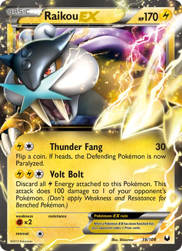 Raikou-EX #38 – Dark Explorers card