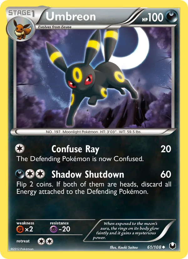 Umbreon #61 – Dark Explorers card