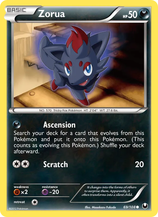 Zorua #69 – Dark Explorers card