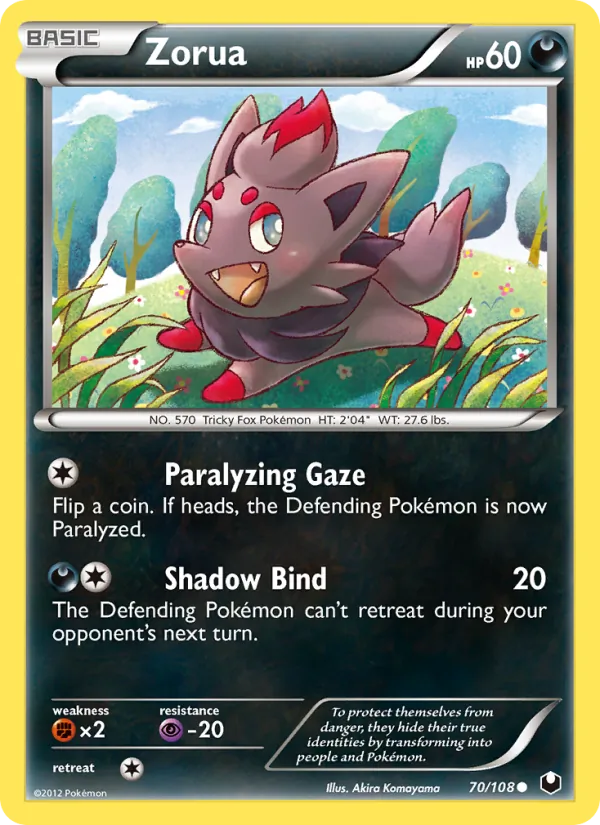 Zorua #70 – Dark Explorers card