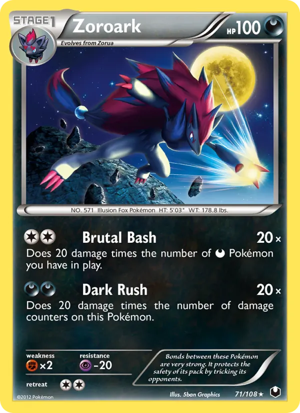 Zoroark #71 – Dark Explorers card