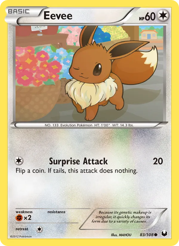 Eevee #83 – Dark Explorers card