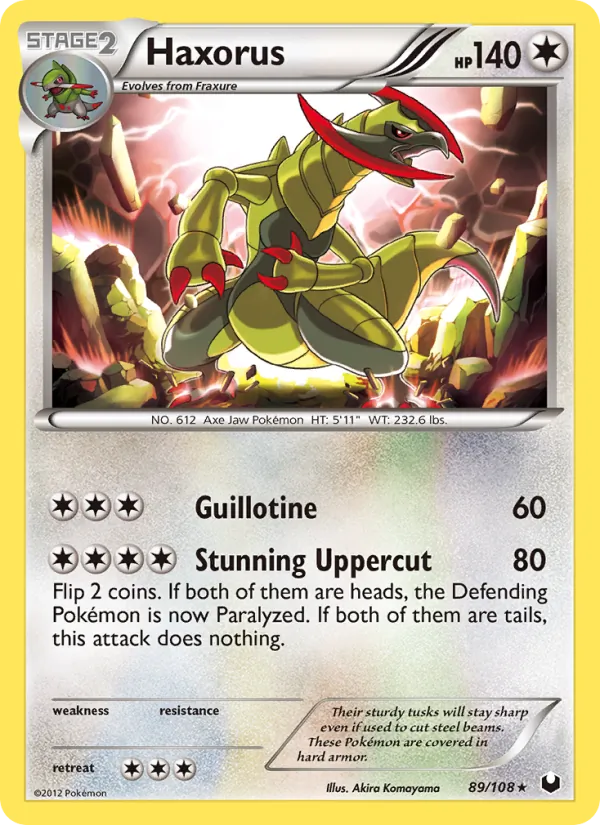 Haxorus #89 – Dark Explorers card