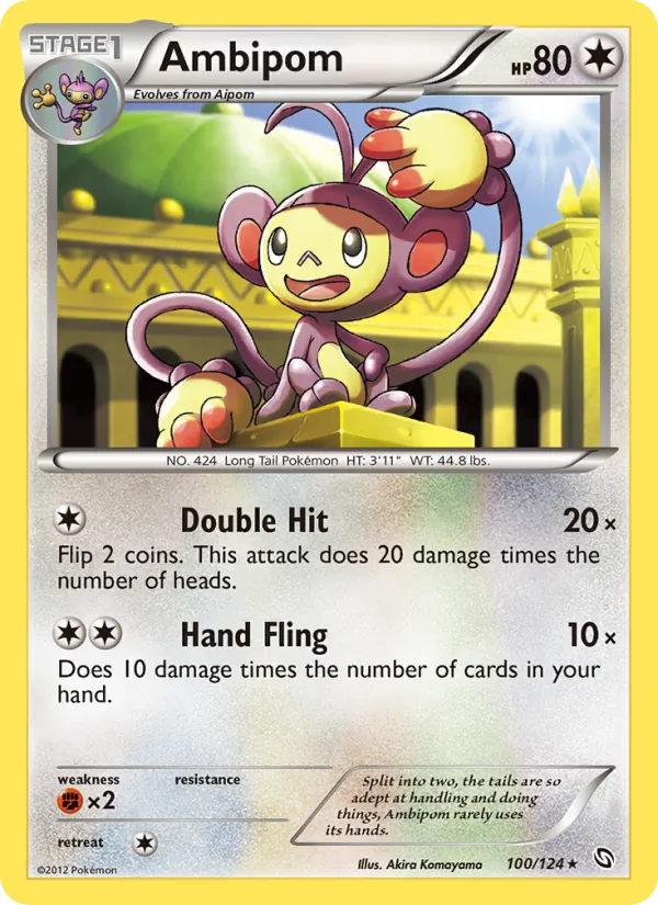 Ambipom #100 – Dragons Exalted card