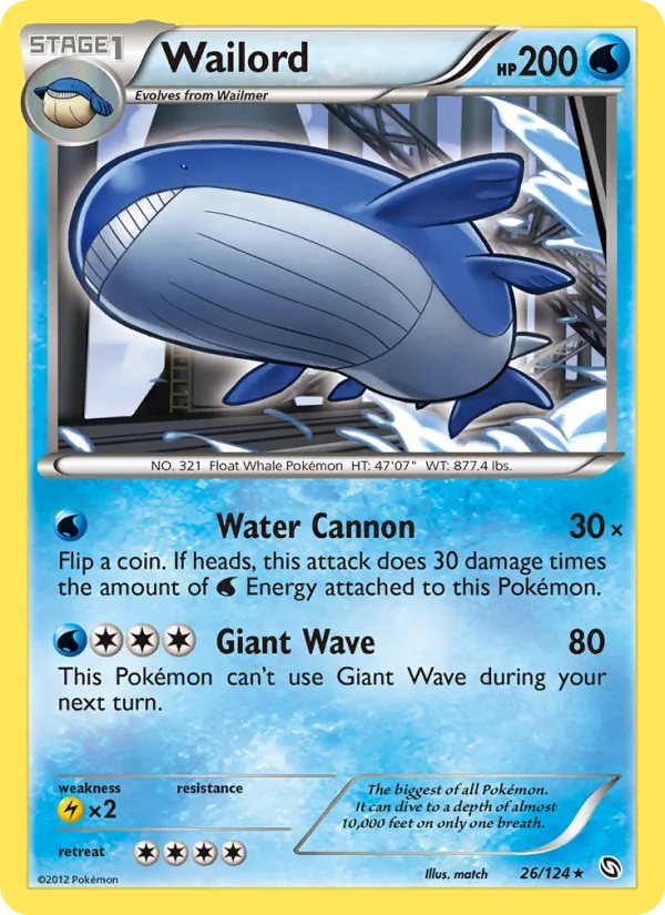 Wailord #26 – Dragons Exalted card