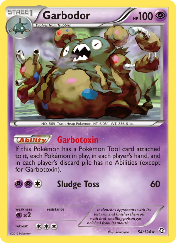Garbodor #54 – Dragons Exalted card
