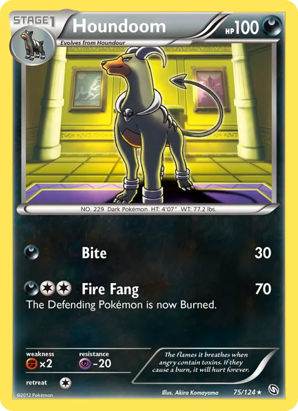 Houndoom #75 – Dragons Exalted card