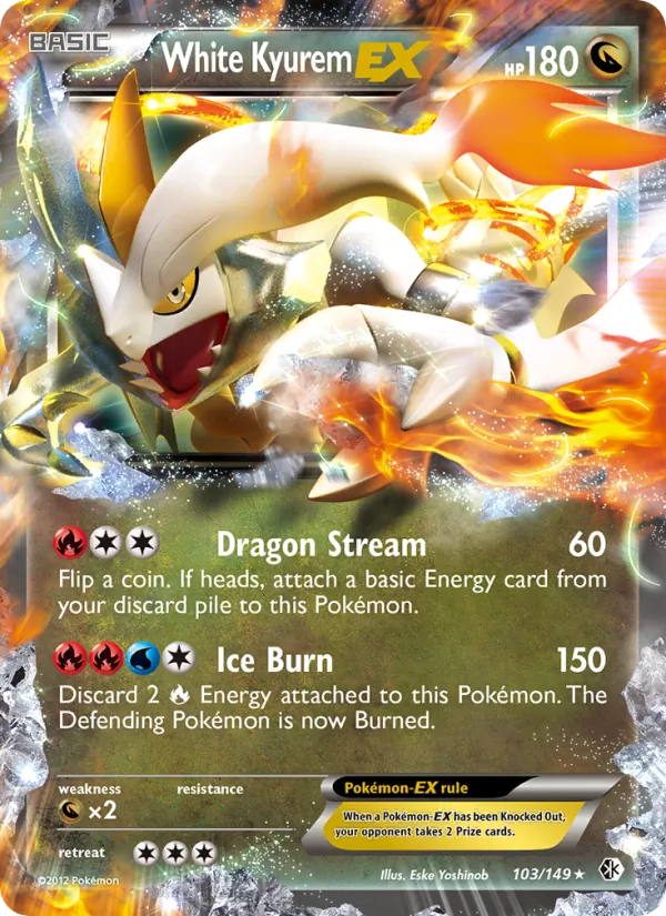 White Kyurem-EX #103 – Boundaries Crossed card