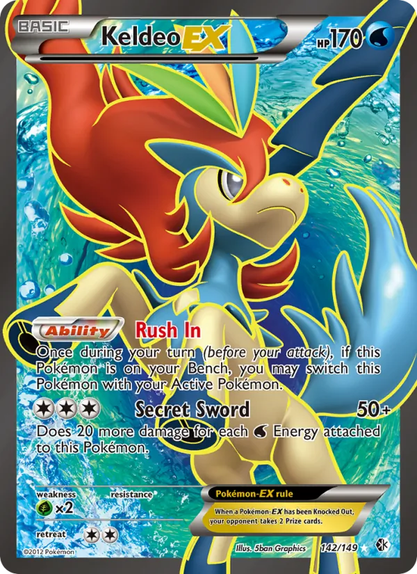 Keldeo-EX #142 – Boundaries Crossed card