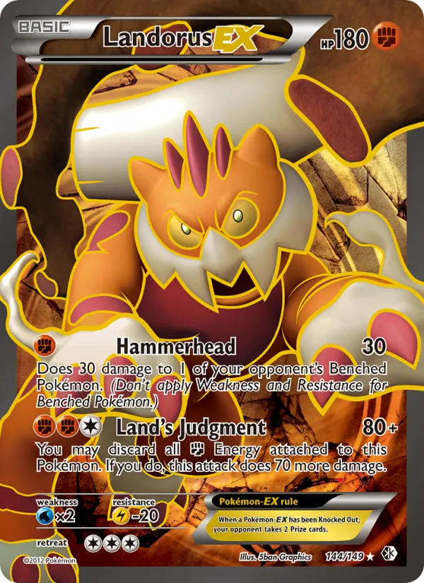 Landorus-EX #144 – Boundaries Crossed card
